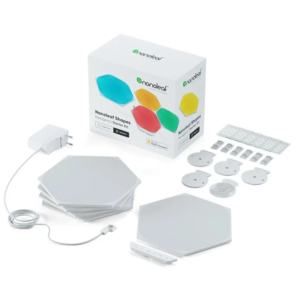 Nanoleaf Shapes Hexagon Starter Kit Pack of 5 - White | NL42-5002HX-5