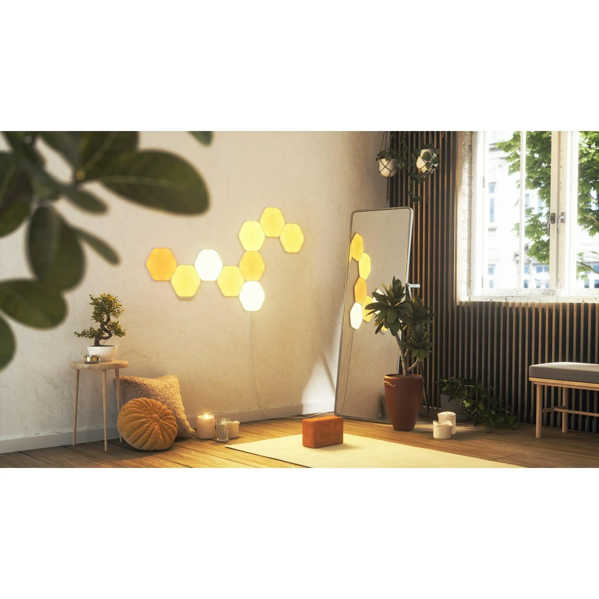 Nanoleaf Shapes Hexagon Starter Kit Pack of 9 - White | NL42-0002HX-9