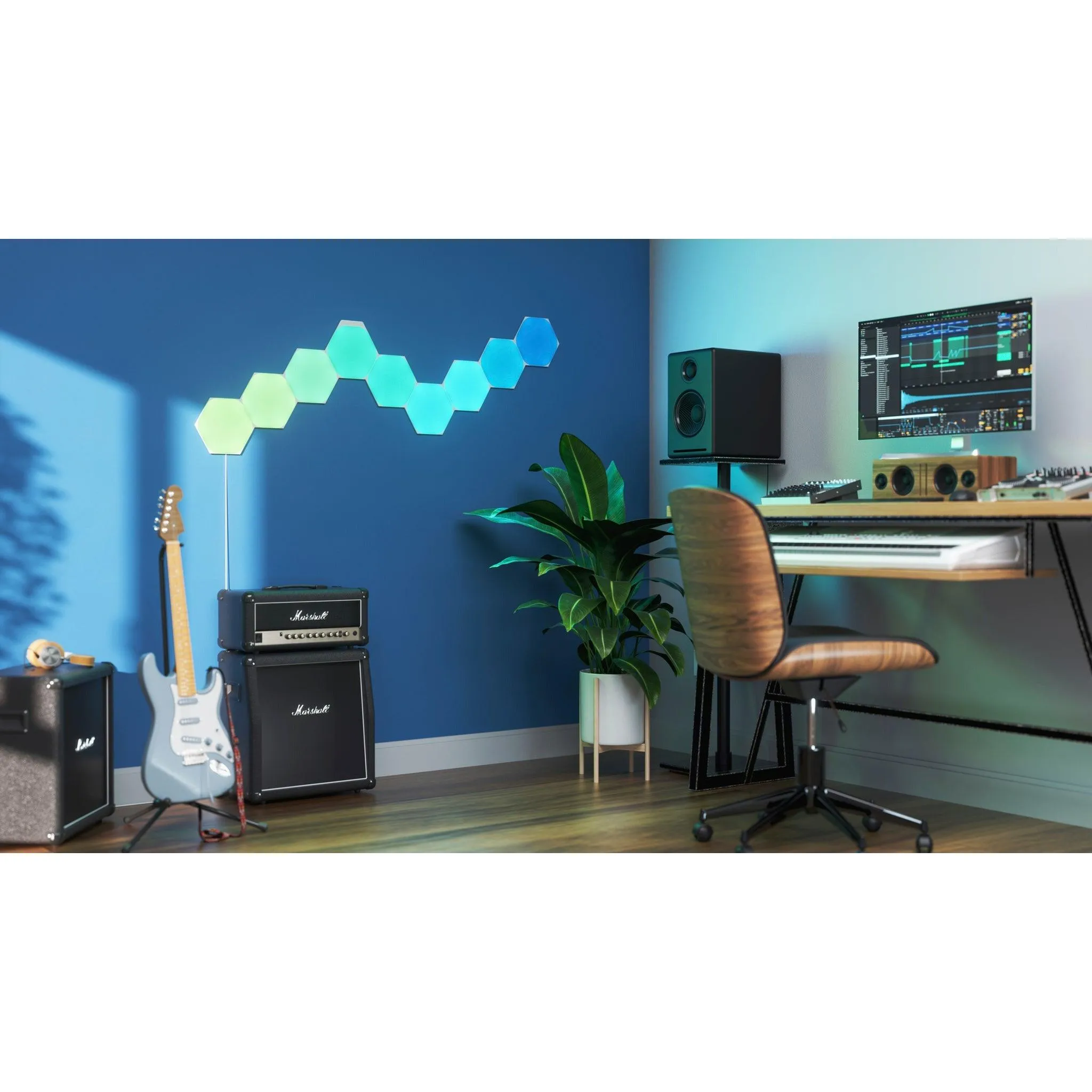 Nanoleaf Shapes Hexagon Starter Kit Pack of 9 - White | NL42-0002HX-9