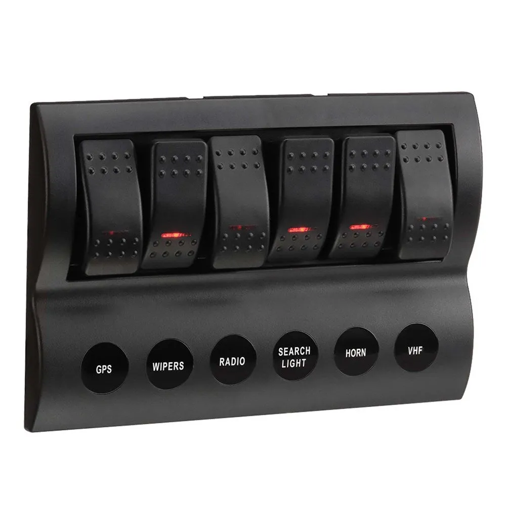 Narva 63193 6-Way LED Switch Panel With Fuse Protection