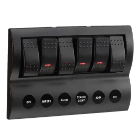 Narva 63193 6-Way LED Switch Panel With Fuse Protection