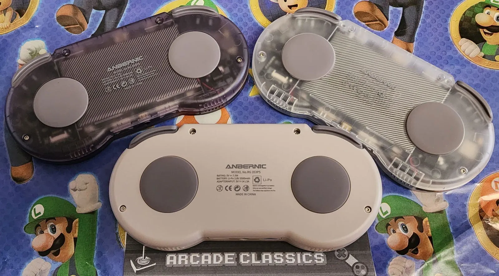 New Anbernic RG353PS   256GB, custom fully configured Linux OS portable gaming handheld console, SNES style controller