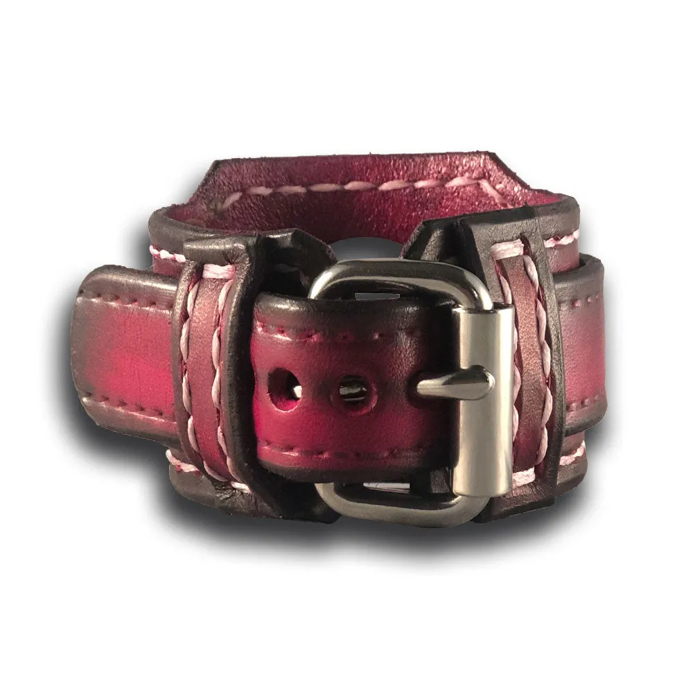 Oxblood Stressed Apple iWatch Leather Cuff Watch Band