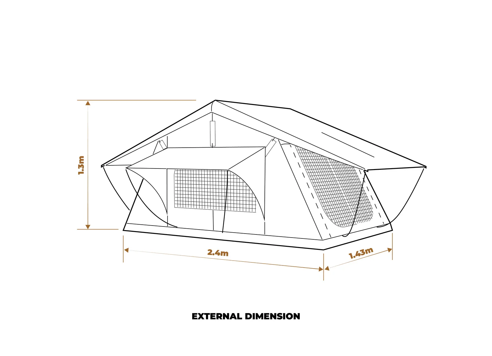 OZTRAIL Tarkine 1400 Roof Top Tent
