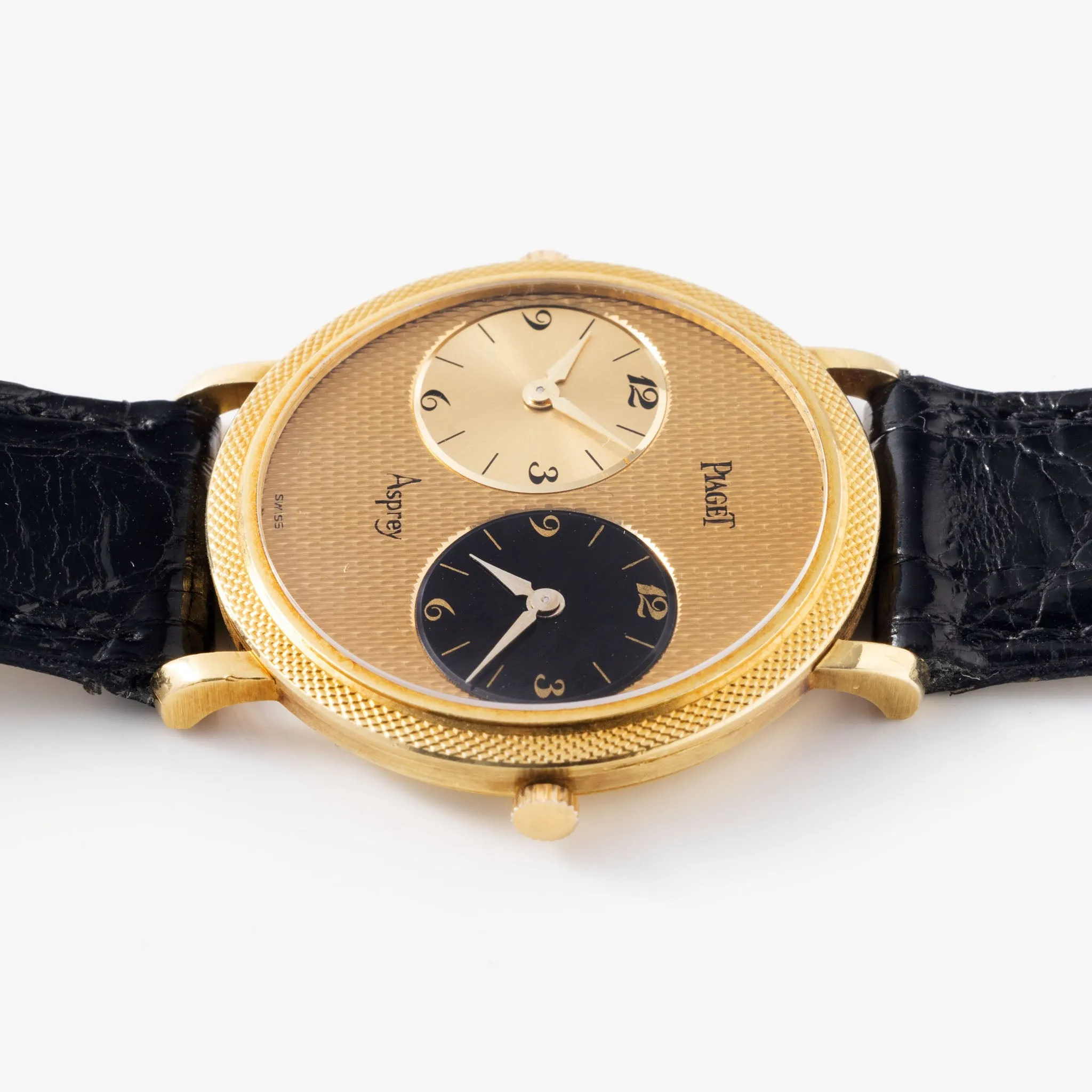 Piaget Asprey-Signed Altiplano Dual Time Yellow Gold Ref 612103