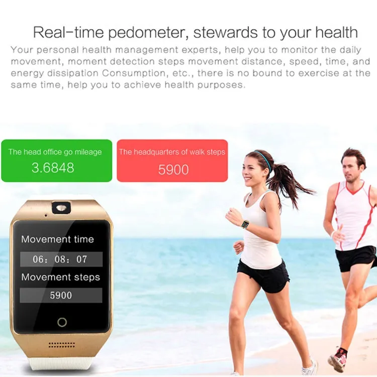 Q18S 1.54 inch IPS Screen MTK6260A Bluetooth 3.0 Smart Watch Phone, Pedometer / Sedentary Reminder / Sleeping Monitor  / Anti-Loss / Remote Camera  / GSM / 0.3M Camera  (Black   Silver)