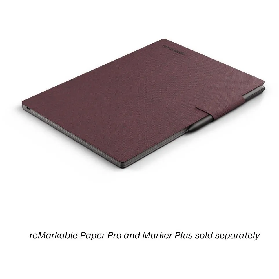 reMarkablee BookFolio Pro Mosaic Weave for Remarkable Paper Pro (Burgundy)