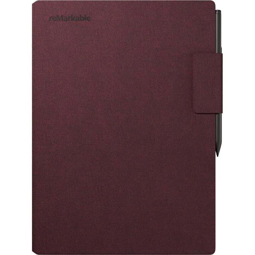 reMarkablee BookFolio Pro Mosaic Weave for Remarkable Paper Pro (Burgundy)