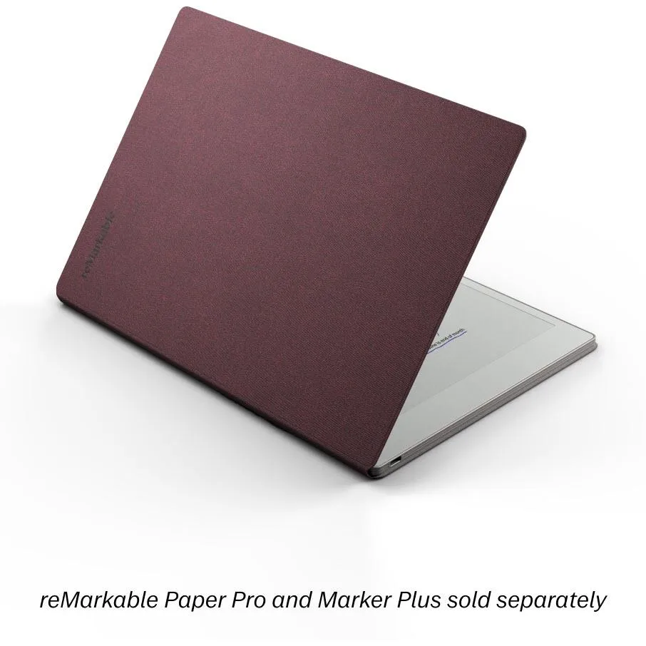reMarkablee BookFolio Pro Mosaic Weave for Remarkable Paper Pro (Burgundy)