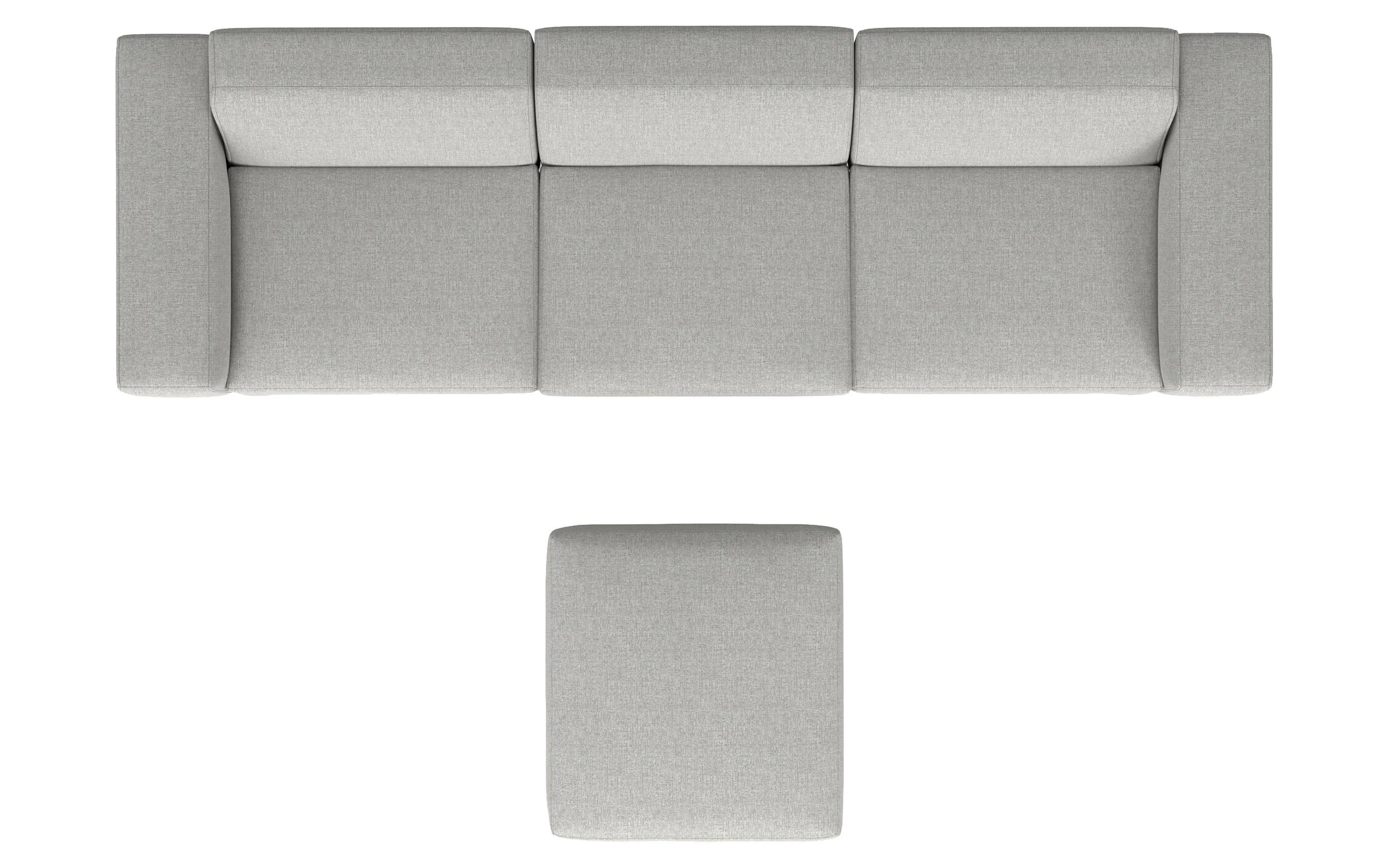 Rex 3 Seater Sofa and Ottoman in Performance Fabric