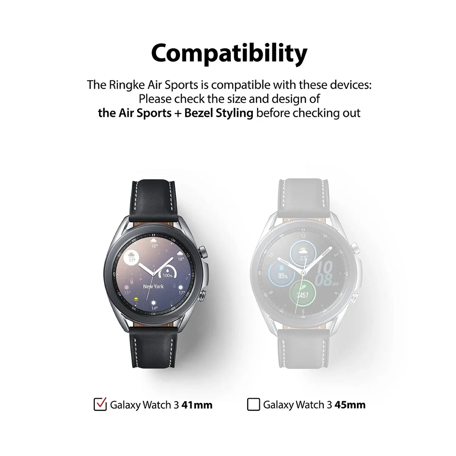 Ringke Galaxy Watch 3 41mm Styling 10 Air Sports Matte Clear Case  Bezel Combo Pack