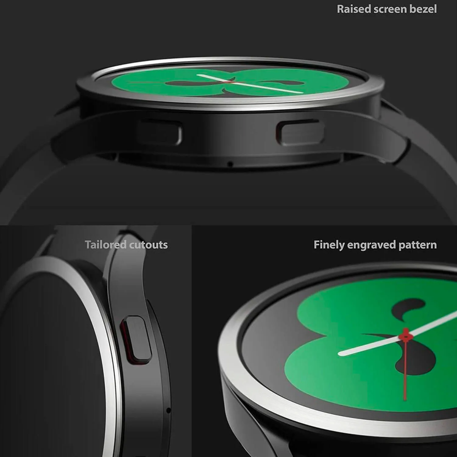 Ringke Samsung Galaxy Watch 4 40mm Bezel Styling Stainless Case Silver