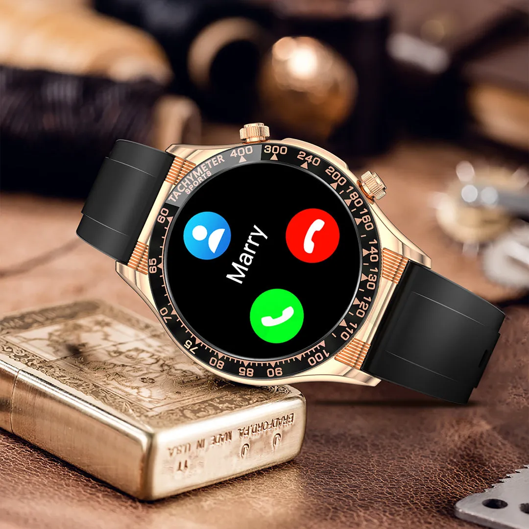 RollsTimi RTE18 Classic Smartwatch for Men and Women - Waterproof Sports Watch with Bluetooth Calls, Heart Rate, and Blood Pressure Monitoring