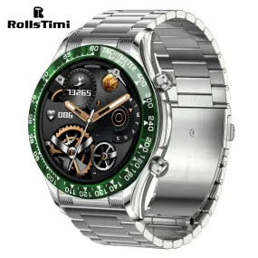RollsTimi RTE18 Classic Smartwatch for Men and Women - Waterproof Sports Watch with Bluetooth Calls, Heart Rate, and Blood Pressure Monitoring