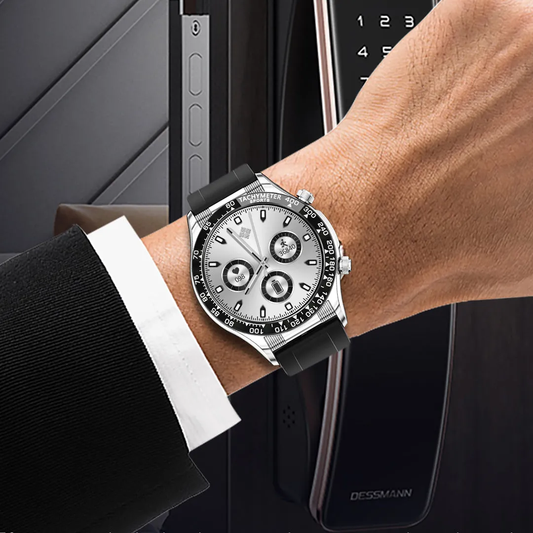RollsTimi RTE18 Classic Smartwatch for Men and Women - Waterproof Sports Watch with Bluetooth Calls, Heart Rate, and Blood Pressure Monitoring