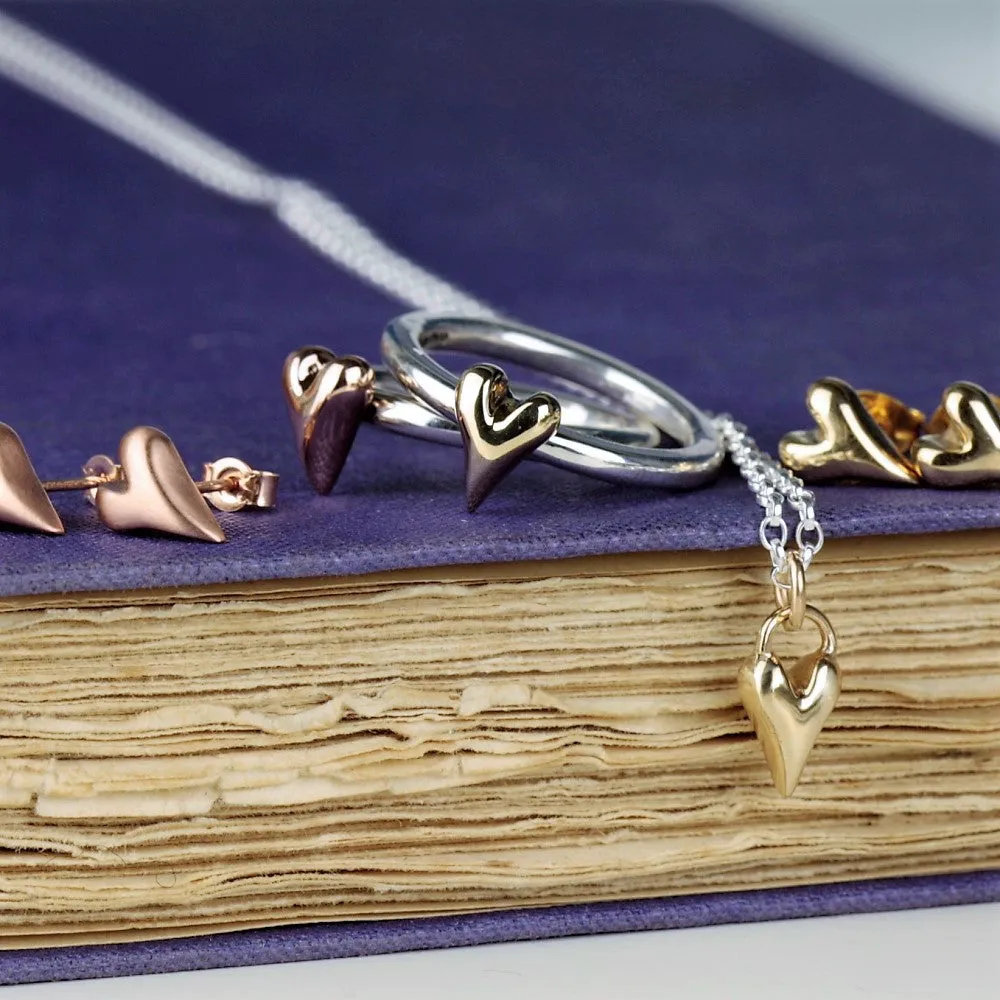 Rose gold wild heart silver bangle