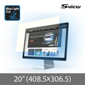 S-View SBFAG-20 高清電腦顯示屏抗/防藍光濾片(非貼膜) (408.5x306.5mm) Sview Blue Light Cut Screen Filter for 20" Monitors (4 : 3)