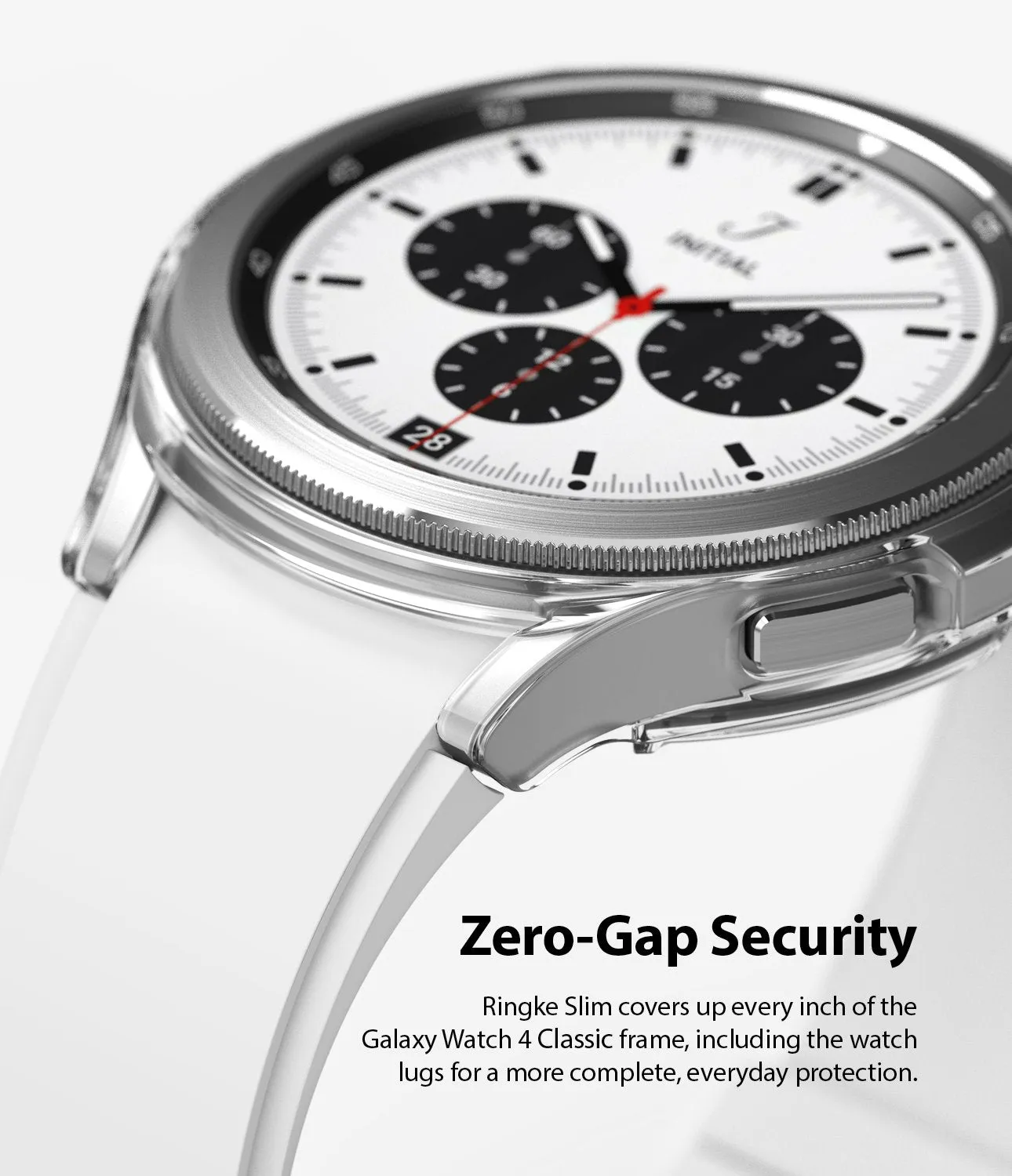 Samsung Galaxy Watch 4 Classic 42mm Case| Slim Series| Clear   White