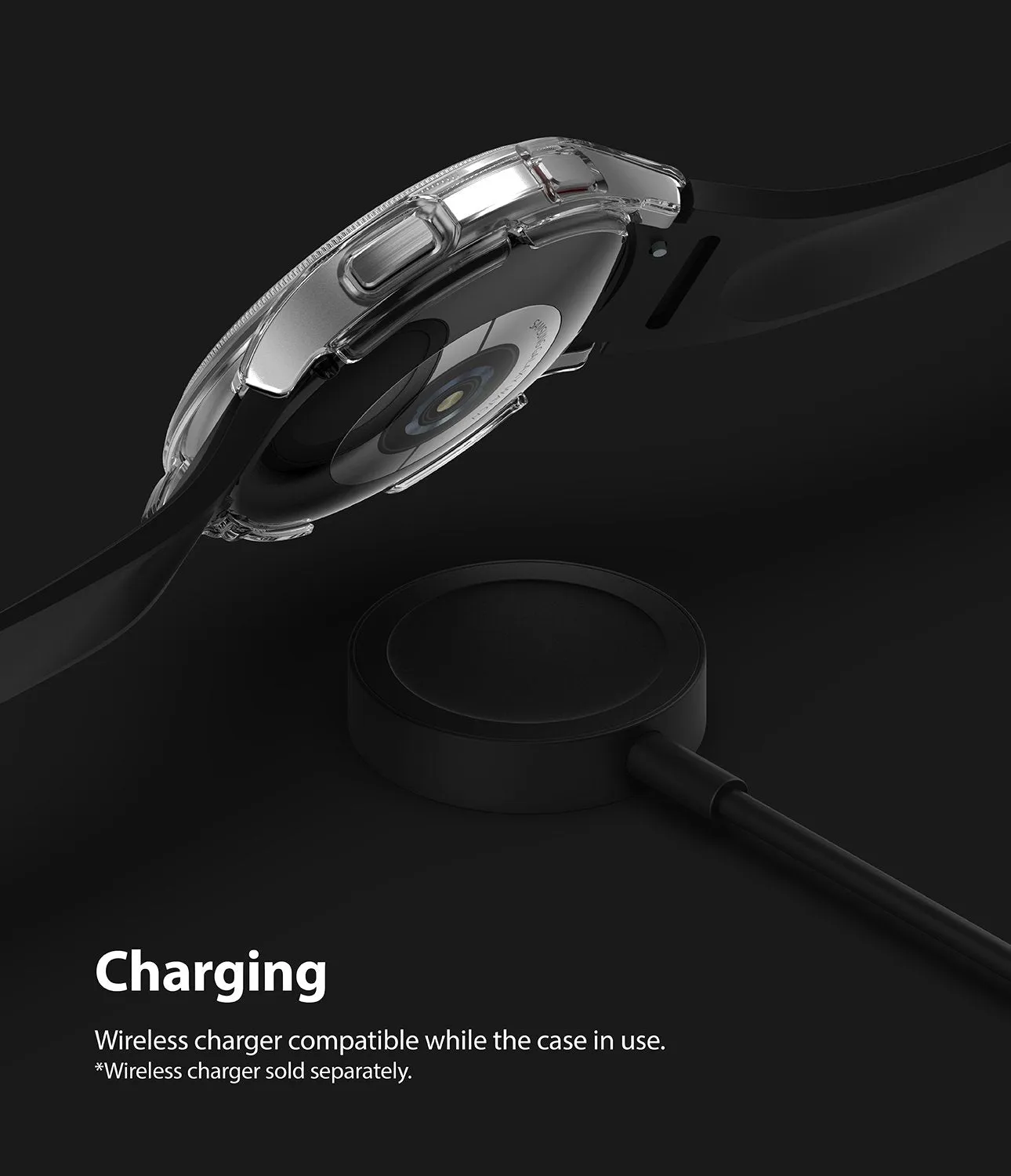 Samsung Galaxy Watch 4 Classic 42mm Case| Slim Series| Clear   White