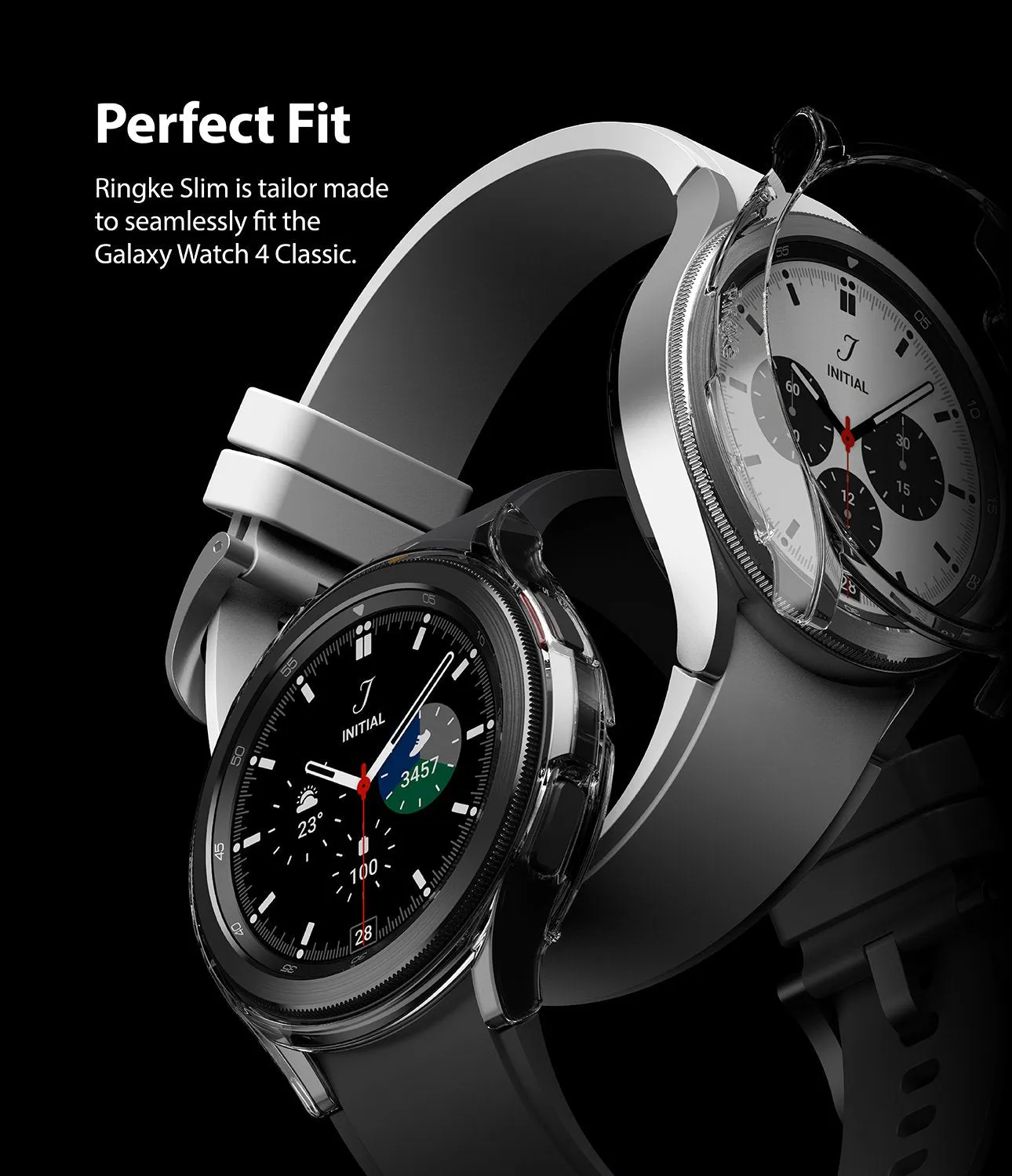 Samsung Galaxy Watch 4 Classic 42mm Case| Slim Series| Clear   White