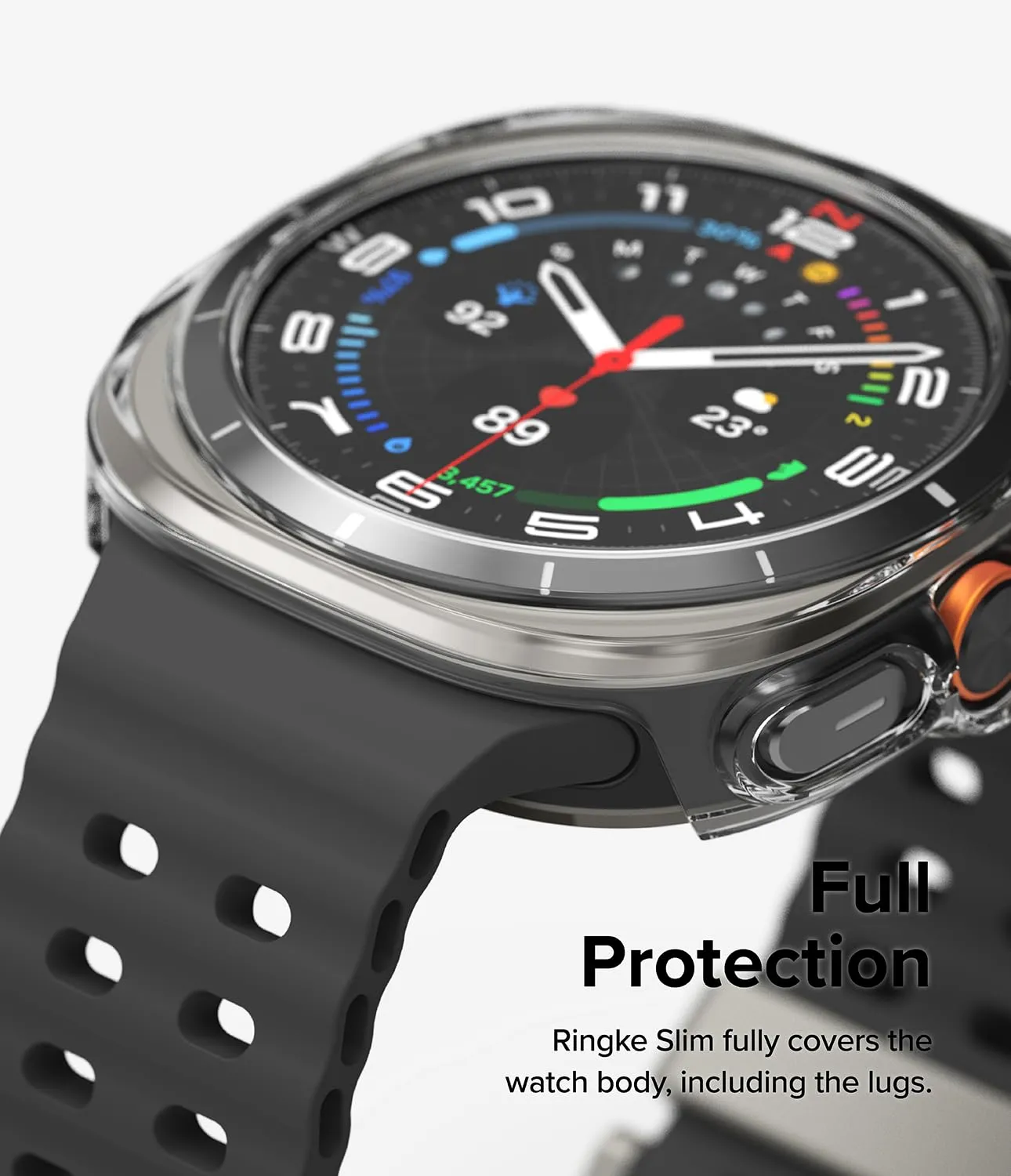 Samsung Galaxy Watch Ultra 47mm Case   Tempared Glass Sceen Protector [Combo] -Clear