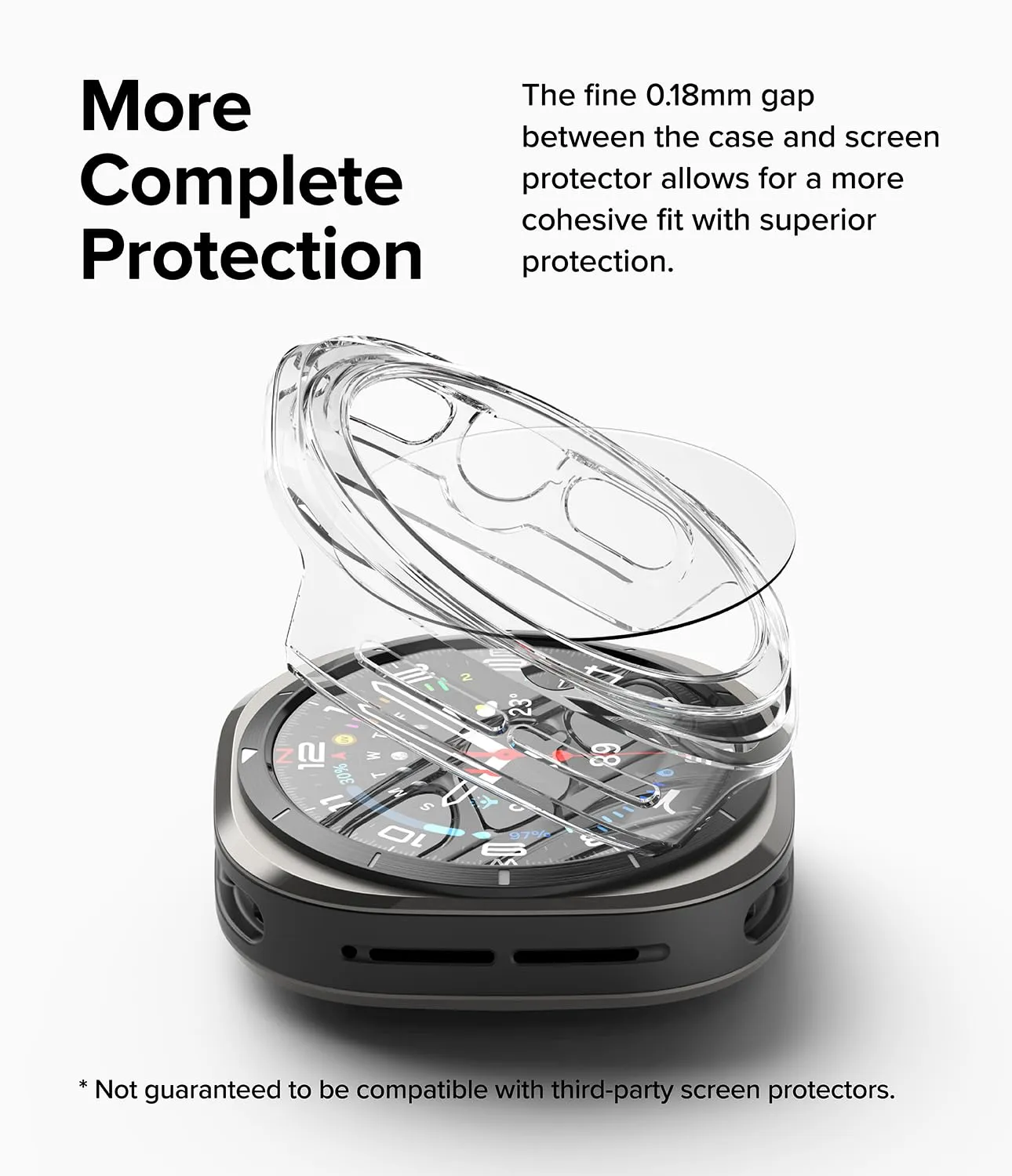 Samsung Galaxy Watch Ultra 47mm Case   Tempared Glass Sceen Protector [Combo] -Clear