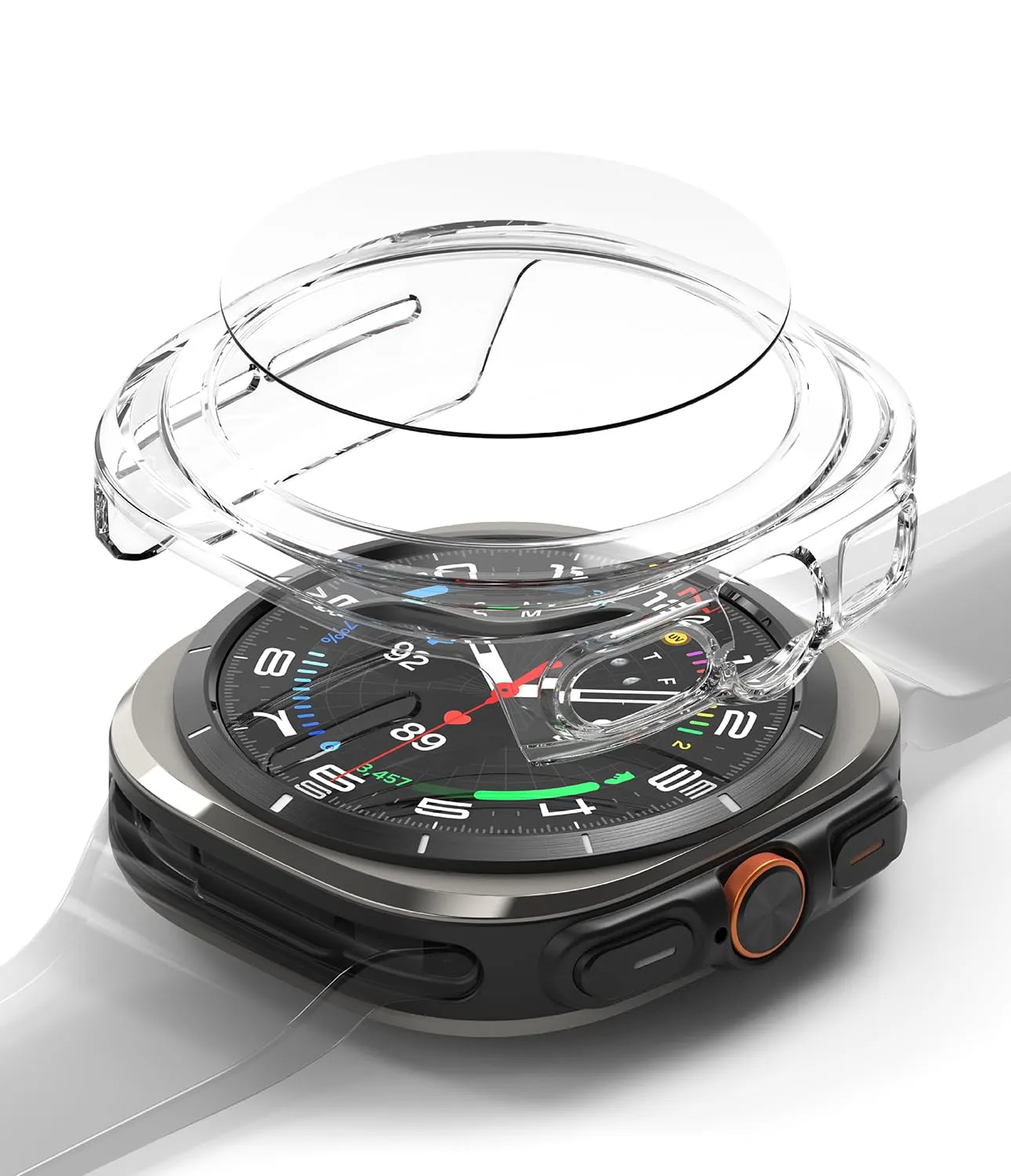 Samsung Galaxy Watch Ultra 47mm Case   Tempared Glass Sceen Protector [Combo] -Clear