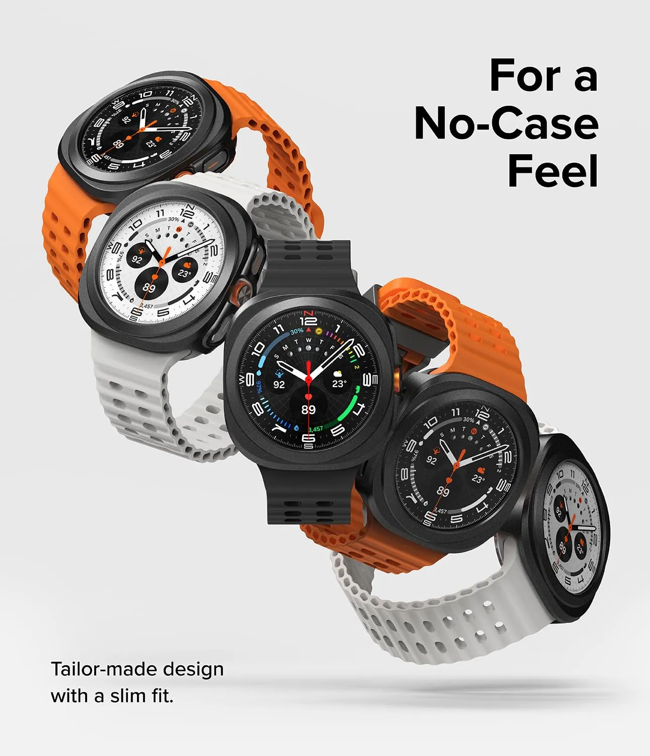 Samsung Galaxy Watch Ultra 47mm Case   Tempared Glass Sceen Protector [Combo] - Titanium Black