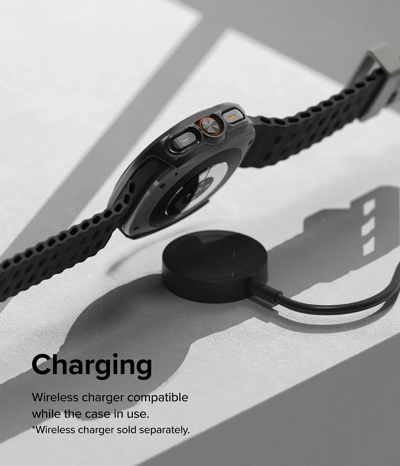 Samsung Galaxy Watch Ultra 47mm Case   Tempared Glass Sceen Protector [Combo] - Titanium Black