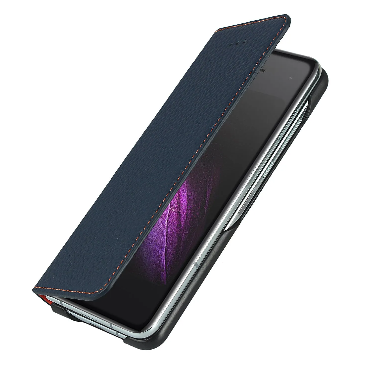 Samsung Galaxy Z fold Bracket leather Black Shockproof phone case for card slot wallet