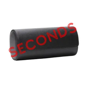 Seconds - Watch Roll Case for 3 in Black Vegan Leather