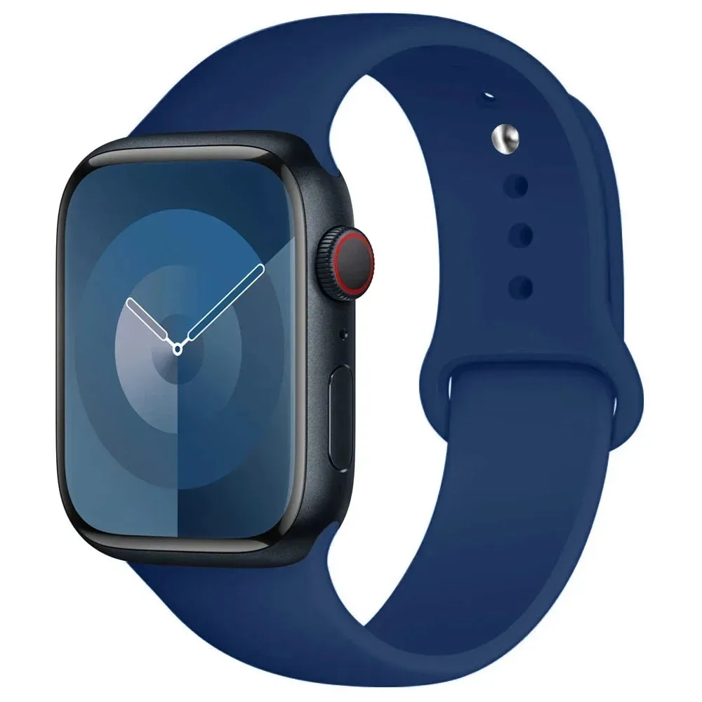 Silicone Band for apple Watch 44Mm 45Mm 40Mm 41Mm 42-38Mm 45 Mm, Series 8 7 6 5 4 3 SE 9 Ultra 2 49Mm