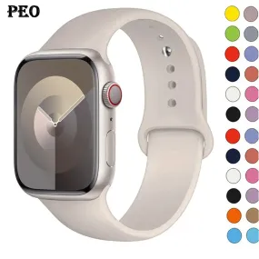 Silicone Band for apple Watch 44Mm 45Mm 40Mm 41Mm 42-38Mm 45 Mm, Series 8 7 6 5 4 3 SE 9 Ultra 2 49Mm