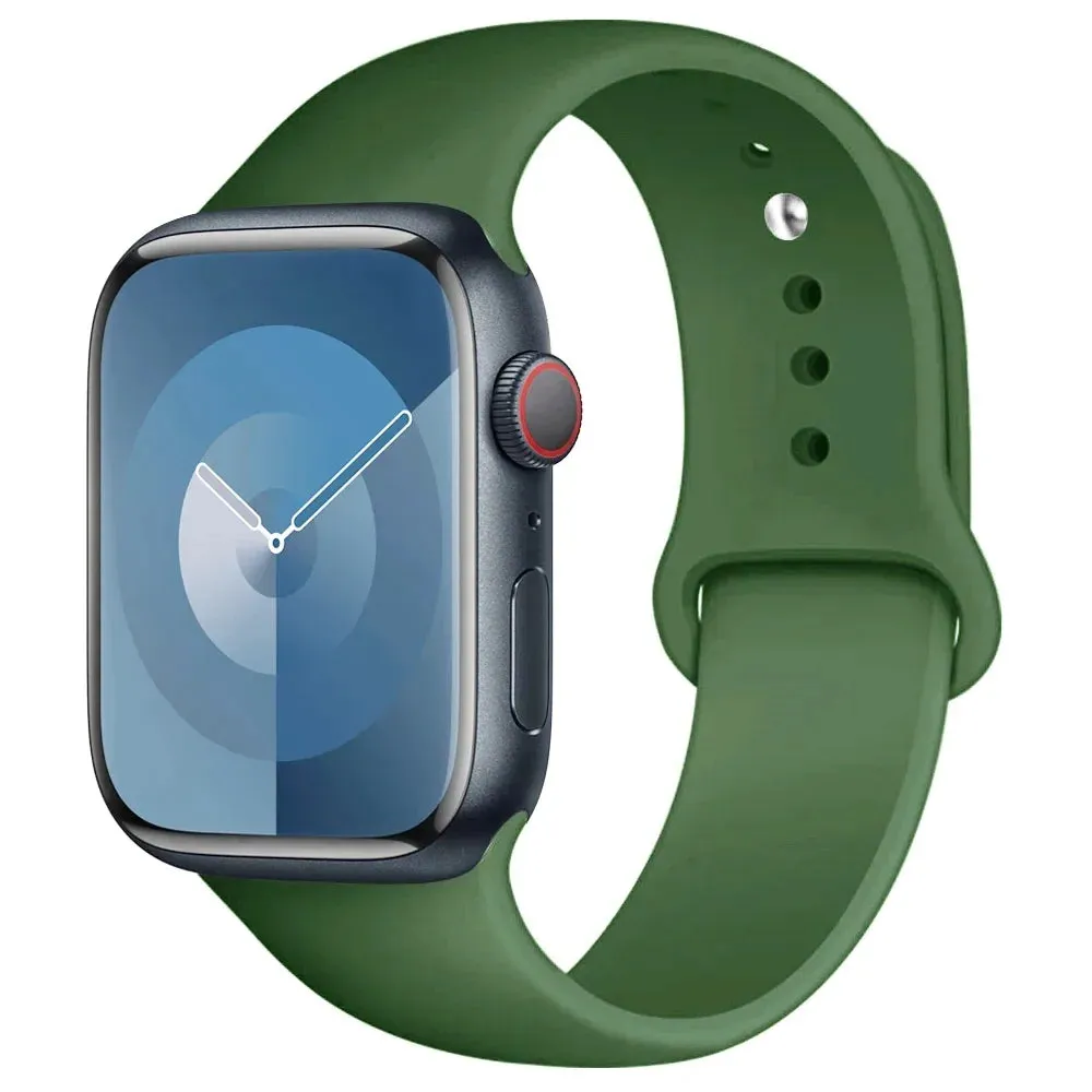 Silicone Band for apple Watch 44Mm 45Mm 40Mm 41Mm 42-38Mm 45 Mm, Series 8 7 6 5 4 3 SE 9 Ultra 2 49Mm