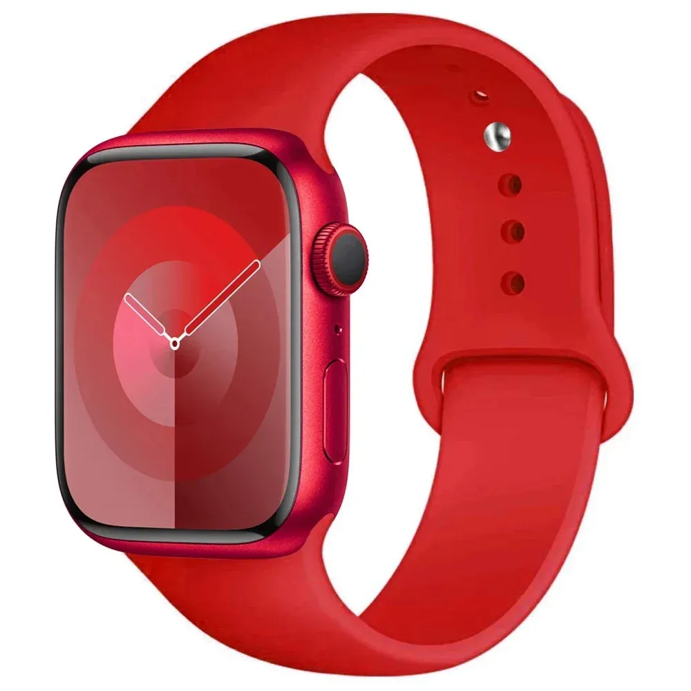 Silicone Band for apple Watch 44Mm 45Mm 40Mm 41Mm 42-38Mm 45 Mm, Series 8 7 6 5 4 3 SE 9 Ultra 2 49Mm