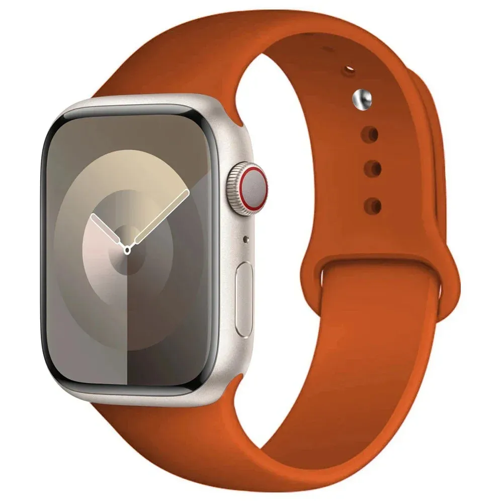 Silicone Band for apple Watch 44Mm 45Mm 40Mm 41Mm 42-38Mm 45 Mm, Series 8 7 6 5 4 3 SE 9 Ultra 2 49Mm