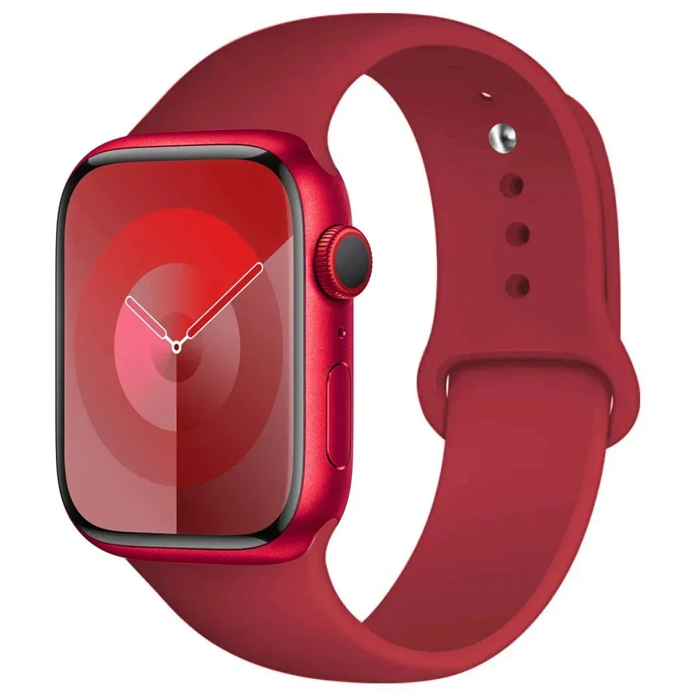Silicone Band for apple Watch 44Mm 45Mm 40Mm 41Mm 42-38Mm 45 Mm, Series 8 7 6 5 4 3 SE 9 Ultra 2 49Mm