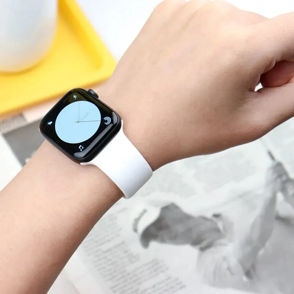 Silicone Band for apple Watch 44Mm 45Mm 40Mm 41Mm 42-38Mm 45 Mm, Series 8 7 6 5 4 3 SE 9 Ultra 2 49Mm