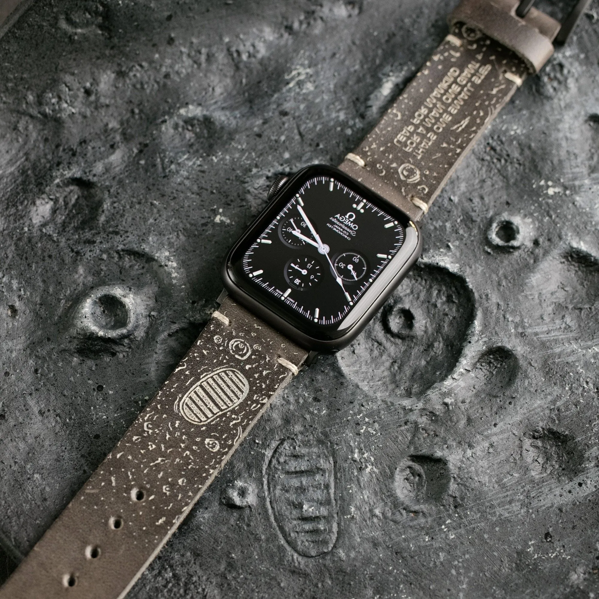 Silver Moon - Apple Watch Leather Band - Antique Gray | Preorder End of October