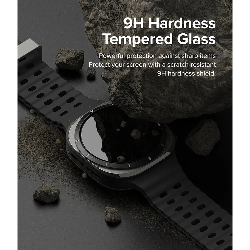 Slim & Glass For Samsung Galaxy Watch Ultra 47mm Case [Combo] | Protection Cover with Tempered Glass Screen Protector- Alpine Clear