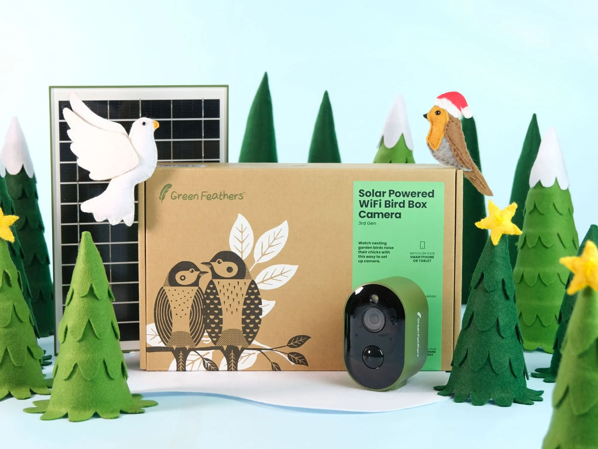 Solar Powered WiFi Bird Box & Wildlife HD Camera