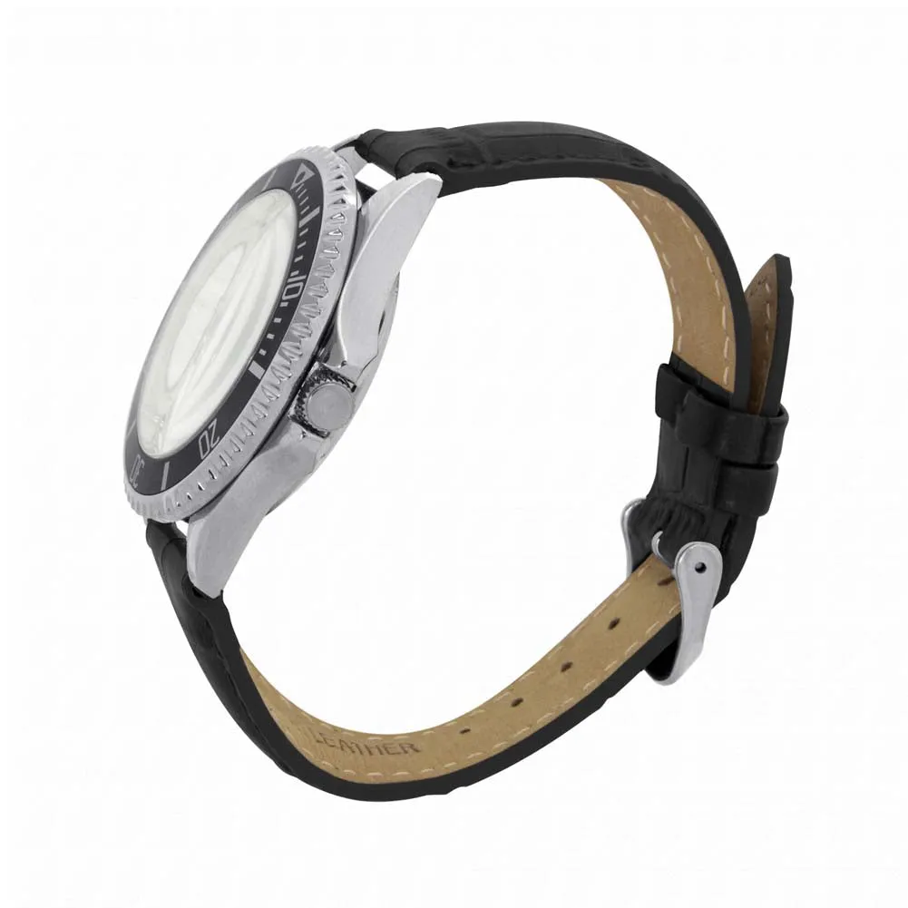 SSAFA, the Armed Forces charity - Black Leather Strap 42mm Bezel Watch