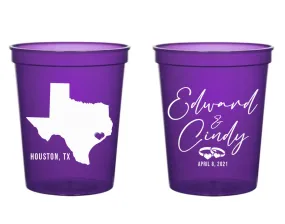 State Map With Wedding Rings Stadium Cups (305)