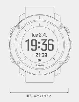 Suunto Traverse Amber - Black Case - Orange Silicone Strap