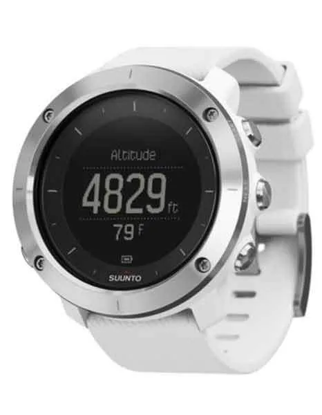 Suunto Traverse White - Stainless Steel Bezel- White Silicone Strap