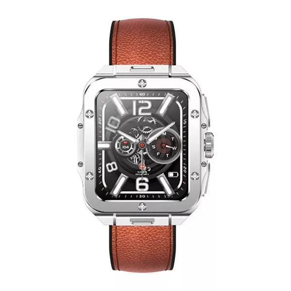 Swiss Military ALPS 2 Silver Frame Brown leather Strap-Y38Q