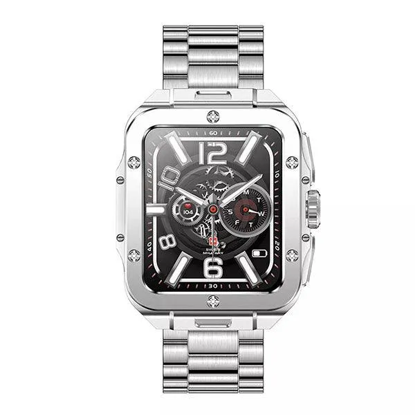 Swiss Military ALPS 2 Silver Frame Stainless Steel Strap-6F3O