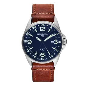 T25 Blue Sapphire | 44mm, Vintage Leather Strap
