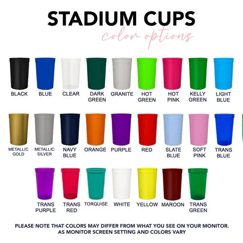 The Hunt Is Over - Heart Target Style Wedding Stadium Cups (318)