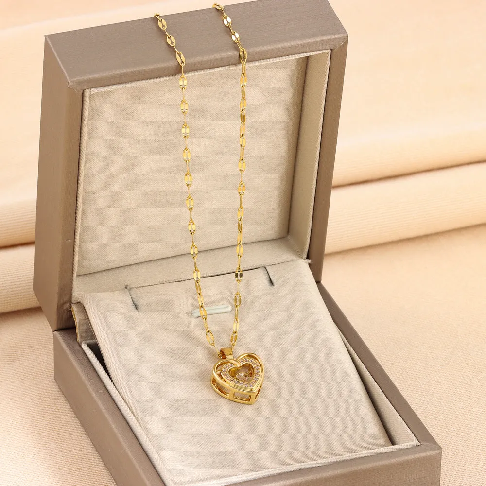 TwinHeart Titanium Necklace